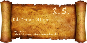 Körner Simon névjegykártya